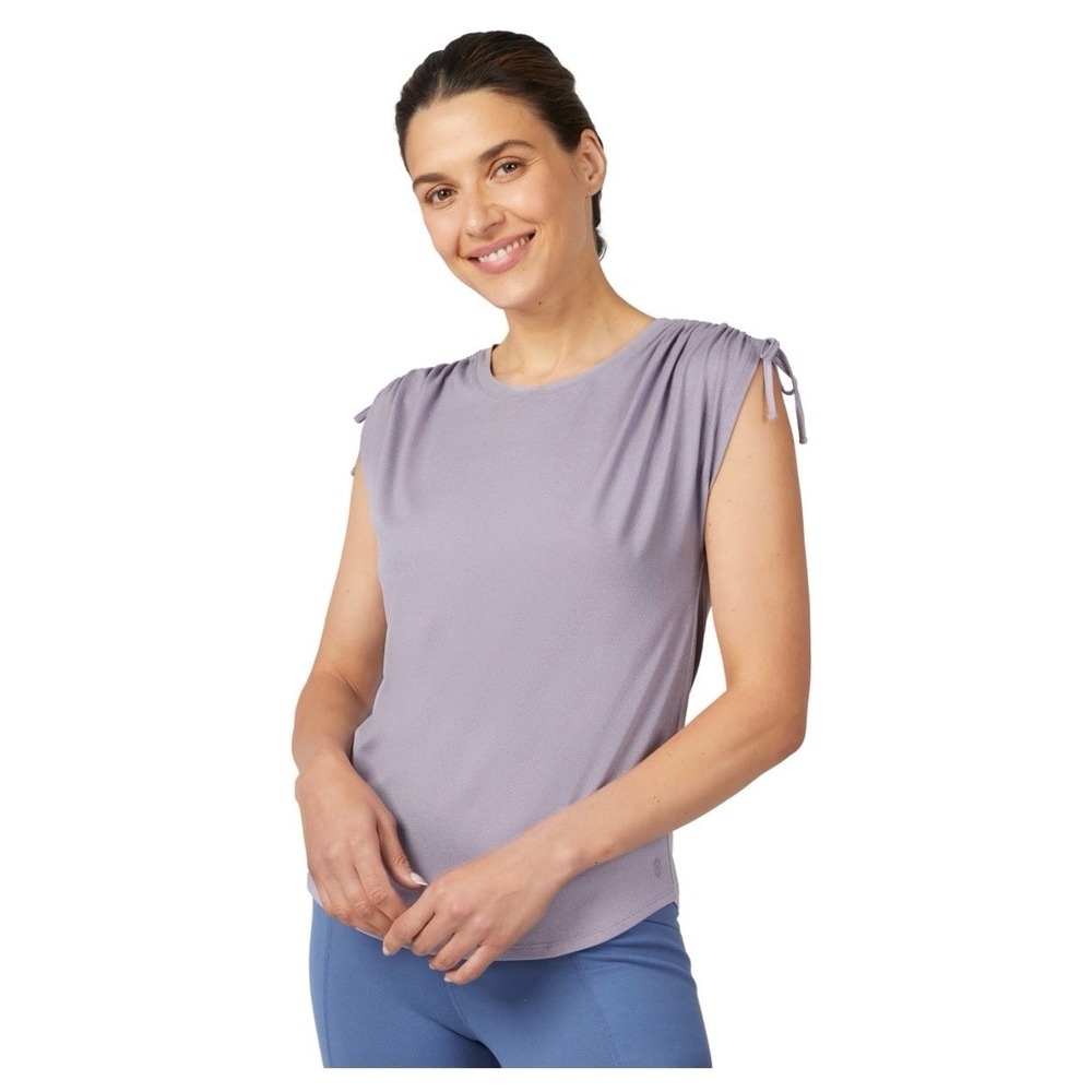 Free Country Microtech Chill Dolman Sleeve Tee Heather Mauve Purple XXL NWT